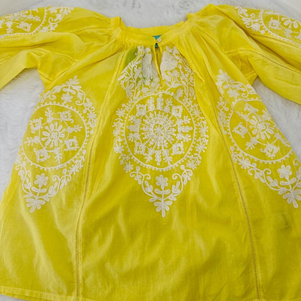 Melissa Odabash Women’s Yellow Embroidered Blouse